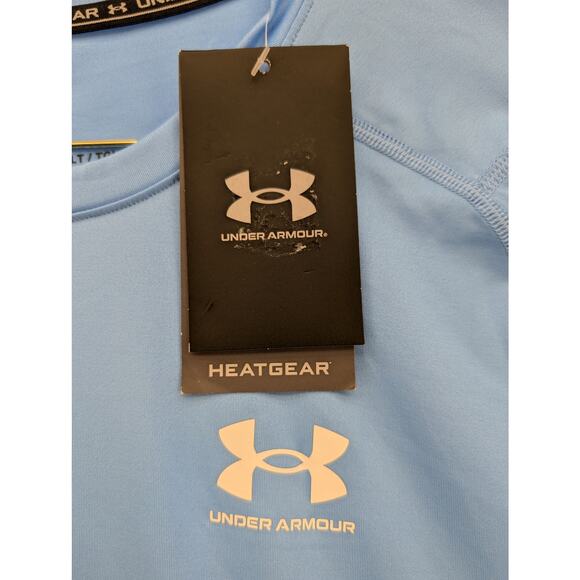 NWT Under Armour HeatGear Compression Short Sleeve in Carolina Blue size XL TALL - Picture 4 of 7